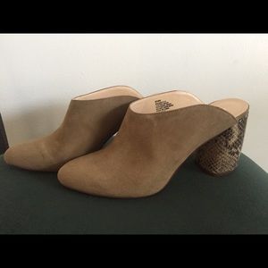 Green suede size 8.5 Heels closed toe